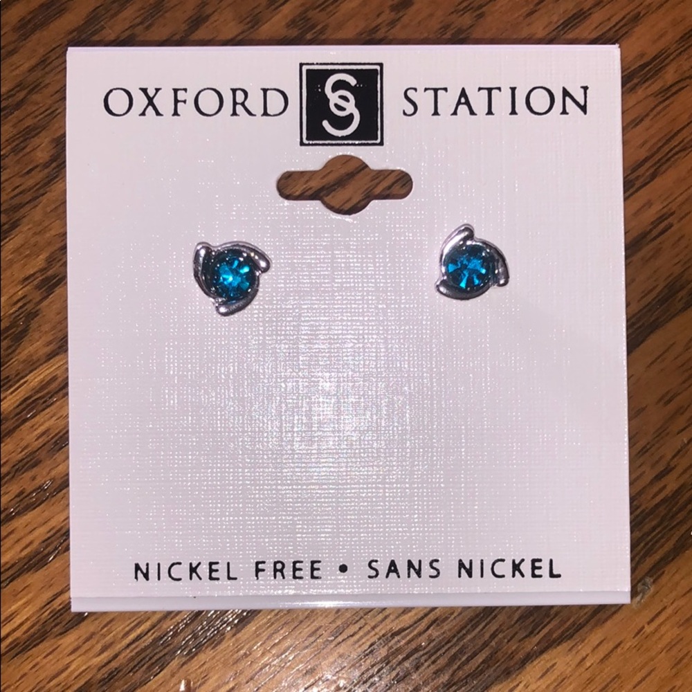 Oxford Station Blue Nickel Free Earrings